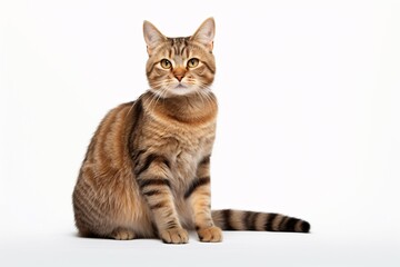 photo of a cat on a plain white background