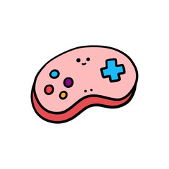 illustration of cute pink game controller © freeject.net