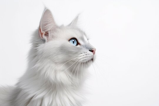 photo of a cat on a plain white background