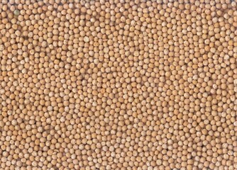 Yellow dried pea groats close-up