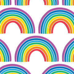 Pattern of colorful graphic rainbow symbol