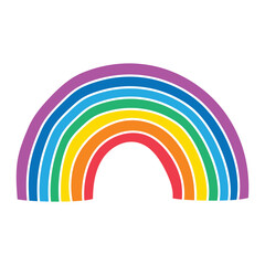 Rainbow illustration on white background