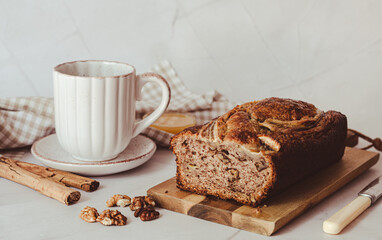Banana bread  with walnuts