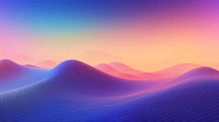 Deurstickers Abstract wallpaper background, psychic waves, landscape, mental health, and healing, nature’s healing powers, calming spaces, aura, wellness, self-care, gradient  © bedaniel