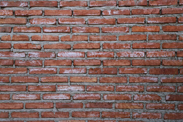 Brick Wall Background. Red clay brick wall. Red brick wall texture. Rustic background for graffiti and art.