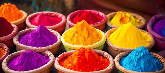 Holi Indian holiday, popular Hindu festival celebrated as the Festival of Colours, Love and Spring, AI generated