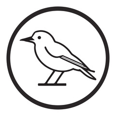 bird icon on a white