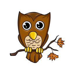 owl cartoon clip art, Sticker, png transparent background fall of oak leaves t-shirt design