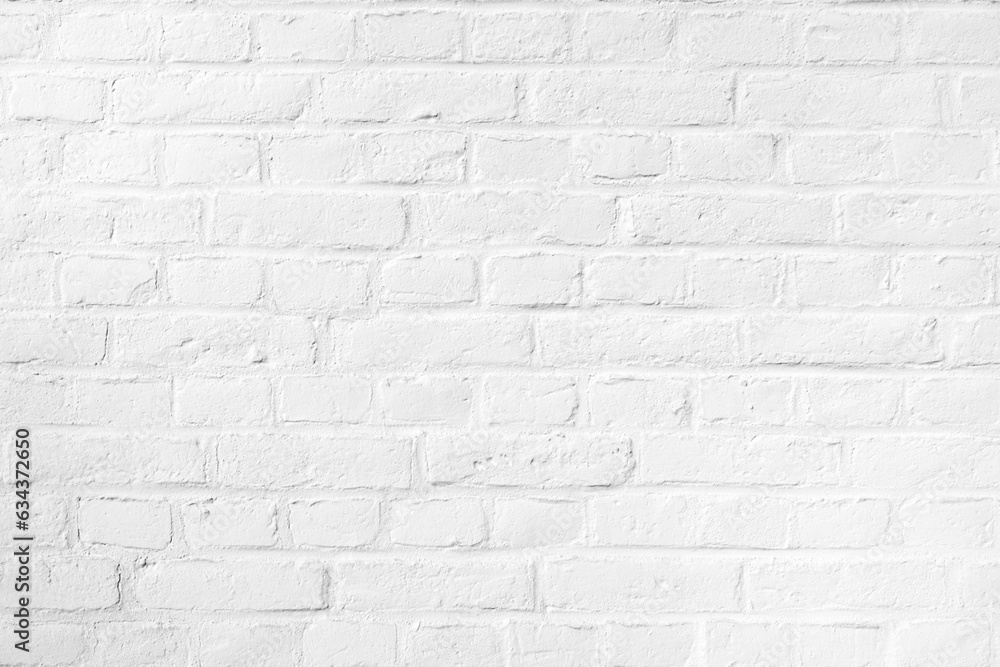 Sticker pattern of white painted brick wall