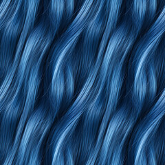 Wavy blue hair seamless background