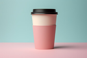 Coffee cup 3d illustration, mock up
