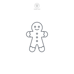 Gingerbread icon symbol vector illustration isolated on white background