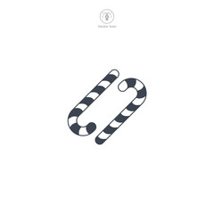 Candy Cane icon symbol vector illustration isolated on white background