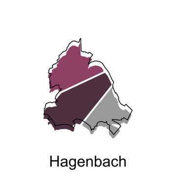 vector map of Hagenbach. Borders of for your infographic. Vector illustration design template