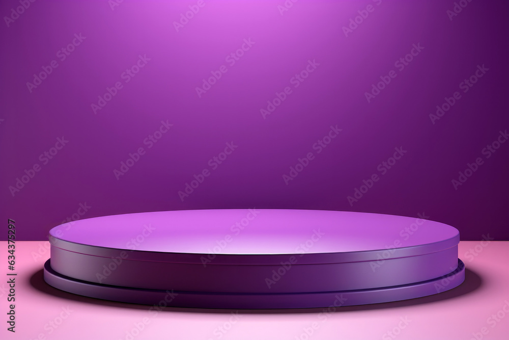 Poster A base in purple tones set against a background that transitions from light to deep purple creates an elegant visual appeal, enhancing the allure of product presentations.