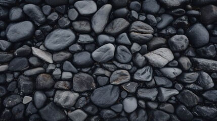 Fototapeta na wymiar Abstract nature pebbles background. Blue pebble texture. Stone background. Generative AI