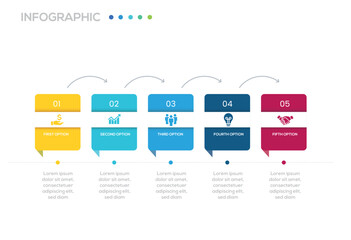 Options infographic , 1-5 options , vector infographic 