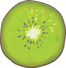 slice of kiwi fruit