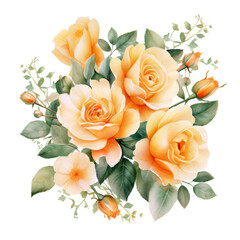 Beautiful Flowers Watercolor Clip Art, Floral Watercolor Illustration, Flowers Clip Art, Flowers Bouquet Watercolor Clip Art