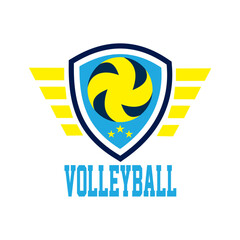 Volleyball club Logo Template Design	
