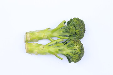 delicious broccoli isolated white background