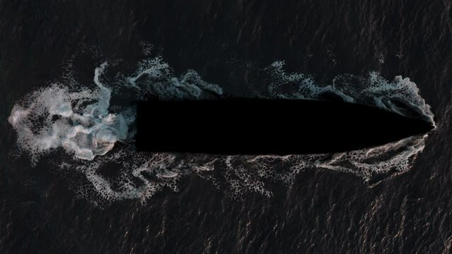 ship wake trail seamless loop texture with alpha, top view, isolated on black