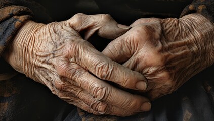 The hand of an old man.