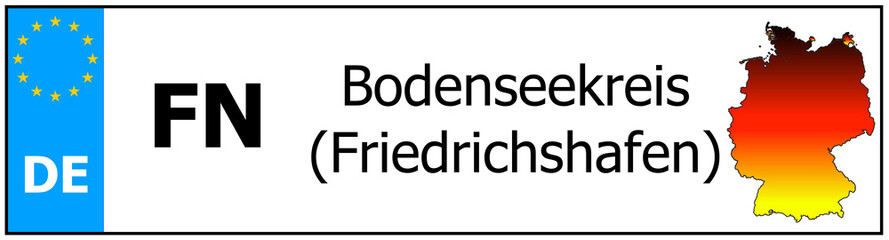 Registration number German car license plates of Bodenseekreis (Friedrichshafen)
 Germany