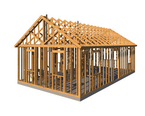 construction of wooden buildings