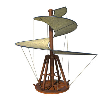 da vinci aerial screw illustration