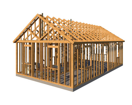 construction of wooden buildings