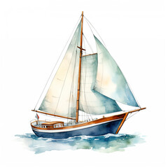 watercolour ship art for etsy
