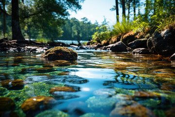 Ethereal River Reflections: A Mirror of Peace