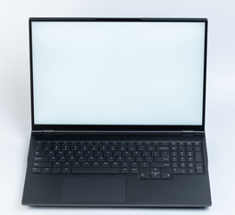 Black laptop with full keyboard