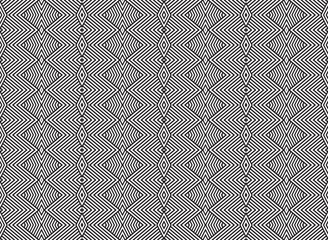 Abstract pattern. Texture with wavy, billowy lines. Optical art background. Wave design black and white. Digital image with a psychedelic stripes. Vector illustration