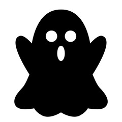 ハロウィン、おばけ、幽霊を表す塗りつぶしスタイルのアイコン