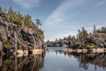 Fototapeta na wymiar Ladoga lake. Ladoga skerries. Landscape.