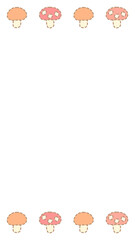 16:9 秋のきのこフレーム⭐︎PNG