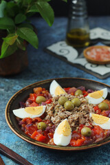 A traditional dish of Tunisian cuisine - Mechouia salad