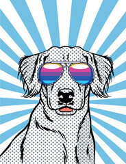 Adorable Dog Sporting Glasses: A Playful and Amusing Portrait