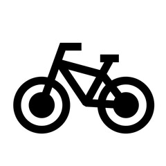 旅行、自転車、サイクリングを表す塗りつぶしスタイルのアイコン