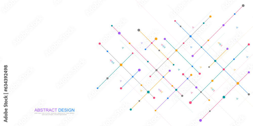 Poster creative idea of modern design with abstract geometric background. minimalistic vector texture with 