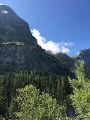 Paysage de montagne en Vanoise. Pralognan la Vanoise, Parc national de la Vanoise, Alpes du Nord, Tarentaise, Savoie, France.