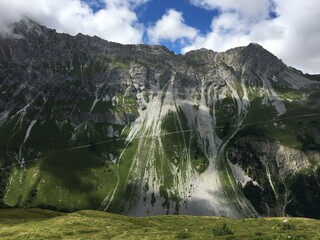 Paysage de montagne en Vanoise. Pralognan la Vanoise, Parc national de la Vanoise, Alpes du Nord, Tarentaise, Savoie, France.