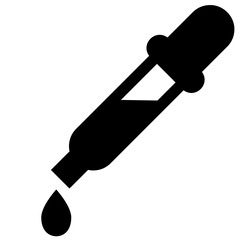 デザイン、スポイトを表す塗りつぶしスタイルのアイコン