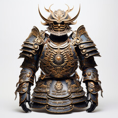 Ancient Japanese samurai's head and body armor. Use scary character masks to scare enemies.