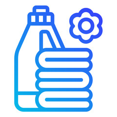 Fototapeta premium detergent and towel icon