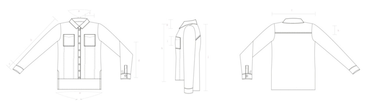 Denim shirt vector