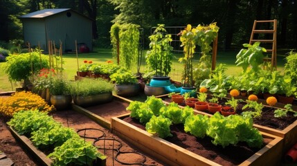 Fototapeta na wymiar The Joy of Growing Your Own Food Starting a Vegetable Garden, generative AI