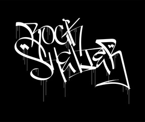 ROCK SHELTER word graffiti tag style